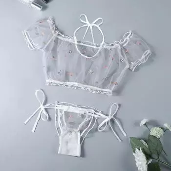 Сексуальные сетчатые подтяжки сексуальное нижнее белье прозрачная пижама большой размер 4XL