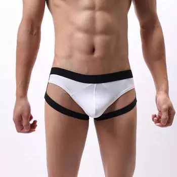 Сексуальные сексуальные ледяные шелковые бретели мужское нижнее белье тонкие U-образные выпуклые трусы с низкой посадкой MINTL.S)