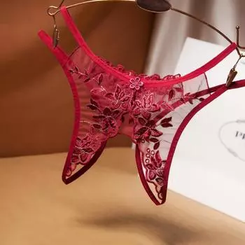 Сексуальные сексуальные трусики японские открытые бесплатные стринги перспектива вышивка горячее искушение нижнее белье женские Sao 3038 One size fits all (80-60kg)