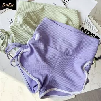 Сексуальные спортивные шорты женские летние обтягивающие шорты с высокой талией персиковые шорты для фитнеса с подъемом бедер трехкомпонентные штаны для йоги M