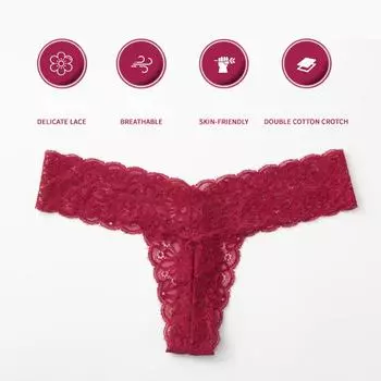 Сексуальные стринги-бабочки для девочек, женское нижнее белье, кружевные трусики со средней талией без следов 1XL