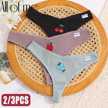 Сексуальные стринги, хлопковые трусики, стринги с вышивкой, женское нижнее белье, однотонный комплект трусиков, женские трусы, нижнее белье M-XL L