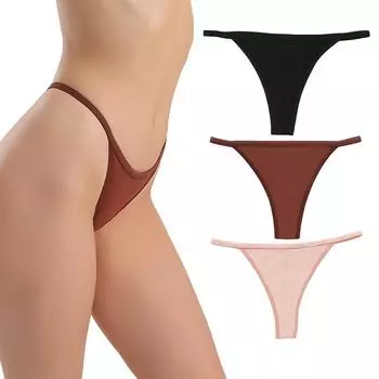 Сексуальные стринги из гребенного хлопка для женщин S