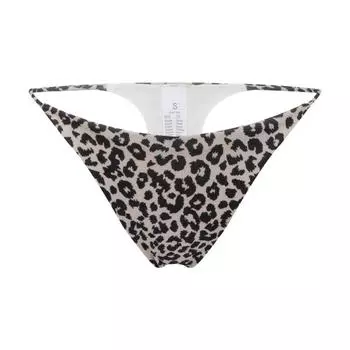 Сексуальные стринги с леопардовым принтом, женские бесшовные Т-образные трусики с низкой талией, женские ультратонкие трусы-стринги S