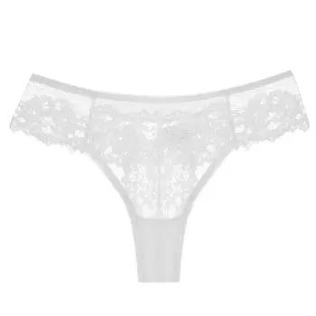 Сексуальные трусики для женщин, нижнее белье, кружевные однотонные трусы с низкой талией, женское нижнее белье, прозрачные стринги, женские трусы с вырезами XL белый