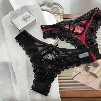 Сексуальные трусики кружевные трусики женские трусики бикини с низкой посадкой хэллоуин трусики женские дышащие трусики one size белый