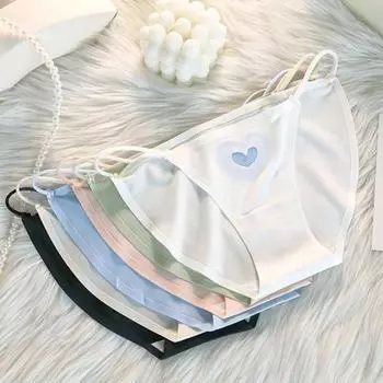 Сексуальные трусики с низкой талией и хлопковой промежностью, повседневная одежда L белый