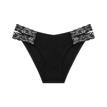 Сексуальные трусики с поясом для низкой талии, бесшовное нижнее белье из ледяного шелка, кружевные трусы без следов, нижнее белье с низкой талией, мягкое и удобное S