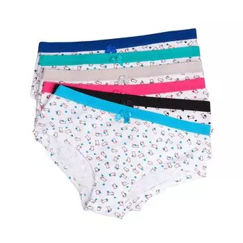 Сексуальные трусики с принтом кролика, хлопковые трусы, женское белье, удобное женское нижнее белье с низкой талией, 6 шт./компл. M разноцветный
