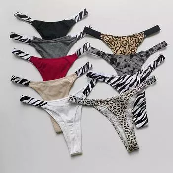Сексуальные трусики-стринги для женщин, хлопковые стринги с низкой посадкой, нижнее белье M белый