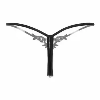 Сексуальные трусики трехмерные жемчужины женские водорастворимые цветочные стринги с низкой посадкой сексуальные перспективные футболки One size