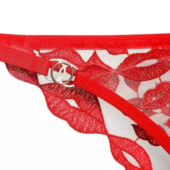 Сексуальные трусики женские французские ультратонкие прозрачные с вышивкой красных губ кружевные сексуальные трусики с эффектом подтяжки бедер трусики с низкой посадкой S