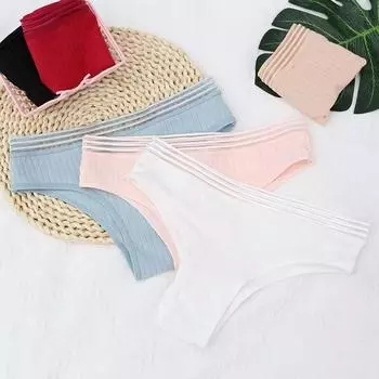 Сексуальные трусики женские стринги хлопок женское нижнее белье трусики стринги с низкой талией трусы трусики нижнее белье нижнее белье M чёрный