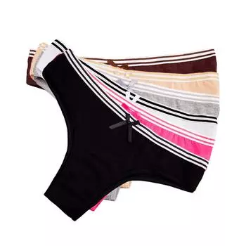 Сексуальные трусы для женщин, хлопковые женские трусики, мягкое женское белье, женское нижнее белье, женские трусы для девочек с низкой талией, 6 шт./компл. M