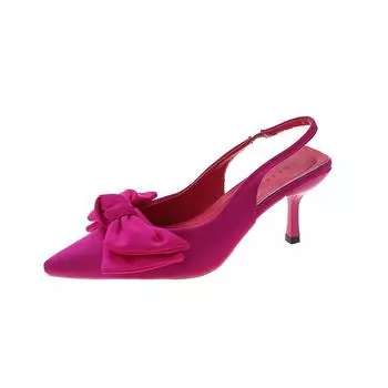 Сексуальные туфли-лодочки с бантиком для женщин, элегантные босоножки на высоком каблуке с острым носком, стилет с ремешком на щиколотке 37