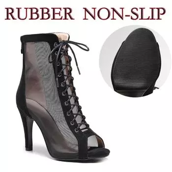 Сексуальные туфли на высоком каблуке на открытом воздухе на шпильке, женская обувь на каблуке для латинских танцев, летние женские ботинки для стриптиза, вечерние бальные ботинки для латинских танцев 35