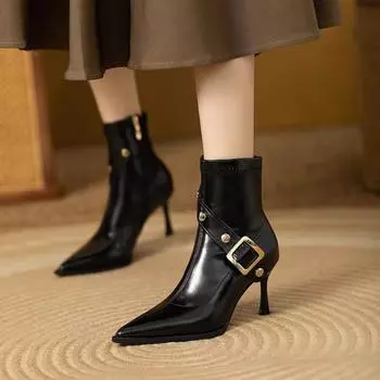 Сексуальные туфли на высоком каблуке женские туфли с острым носком для вечеринок осенние модные платья элегантные туфли трендовые туфли на платформе женские туфли-лодочки 35