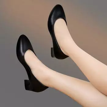 Сексуальные туфли на высоком каблуке женские туфли-пуанты 2024 Весна Женские туфли на квадратном каблуке Женские туфли на высоком каблуке rty6 6