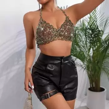 Сексуальные украшения на шею с подвеской-хомутом Spice Girl Temperament Gem one size fits all зелёный