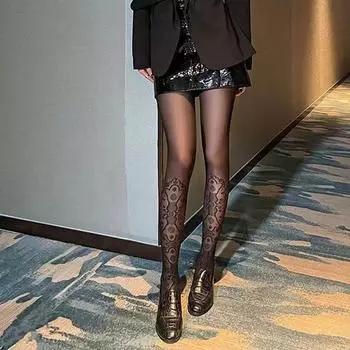 Сексуальные ультратонкие сексуальные черные шелковые колготки с рисунком для детей, соблазнительные, анти-крючки 7062 Hardcover белый