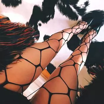 Сексуальные женские черные ажурные чулки до бедра, длинные чулки с большими дырками, черные колготки, колготки one size красный