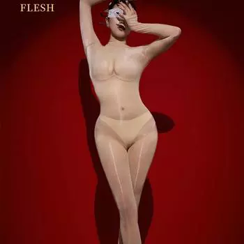 Сексуальные женские масляные глянцевые чулки для всего тела, прозрачный боди, обтягивающий эластичный купальник, сплошной прозрачный соблазнительный комбинезон