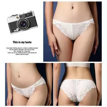 Сексуальные женские однотонные кружевные трусы с низкой посадкой, нижнее белье с подтяжкой бедер, трусики 2XL