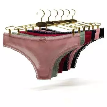Сексуальные женские стринги и стринги из хлопка, трусики-танга, женские трусики из хлопка, 6 шт./лот M