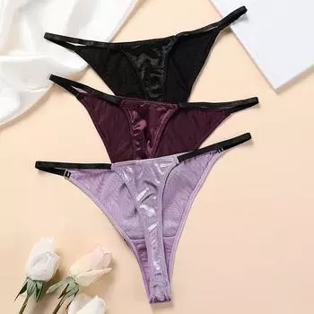 Сексуальные женские стринги с Т-образной спинкой и низкой талией, спортивное нижнее белье, дышащие хлопковые трусики-стринги с промежностью, трусы