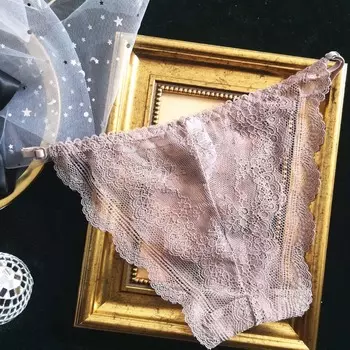 Сексуальные женские стринги с вышивкой с низкой посадкой для женщин, мини-бантик, интимное белье, кружевные трусики L
