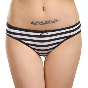 Сексуальные женские трусики, нижнее белье, хлопковые трусы больших размеров, женские трусы в полоску, мягкое нижнее белье, 1 шт. M белый