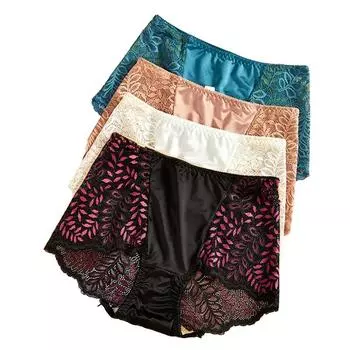 Сексуальные женские трусики с высокой талией, кружевные большие размеры, хлопковые нижние женские трусы, удобное дышащее качественное нижнее белье, женское L&1pc чёрный