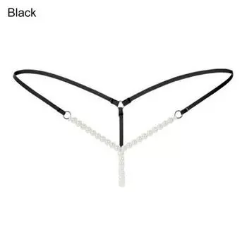 Сексуальные женские трусики с искусственным жемчугом