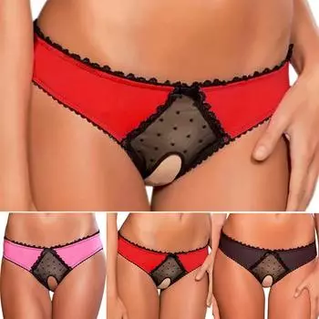 Сексуальные женские трусы, открытые трусики с вырезами, трусики, стринги, нижнее белье XXL