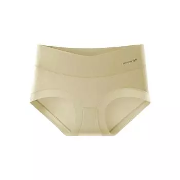 Сексуальные женские трусы со средней талией, бесшовные, уменьшающие живот, шелковые антибактериальные большие дышащие трусы L зелёный