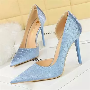 Сексуальные женские туфли-лодочки BIGTREE для свадебной вечеринки, элегантные лаконичные винтажные атласные босоножки на высоком каблуке с вырезом сбоку, размер 43 34 чёрный