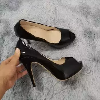 Сексуальные женские туфли на высоком каблуке с открытым носком, босоножки на платформе, туфли для вечеринки и свадьбы, повседневные элегантные туфли на шпильках 35 белый