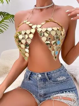 Сексуальный акриловый жилет Love с открытой спиной one size fits all