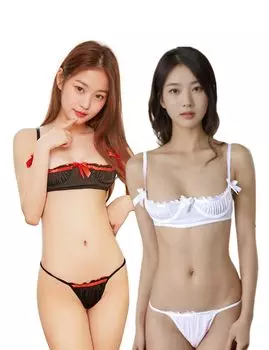 Сексуальный экстремальный бюстгальтер и шорты с открытой чашкой [О, да] Нижнее белье, комплект, бюстгальтер, нижнее белье, женский бюстгальтер, Т-образный вырез (2 пары)