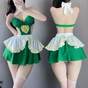 Сексуальный Бесплатный секс белье постельный комплект женский милый униформа пижама сексуальная чистая похоть соблазнение страсть горничная average size