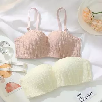 Сексуальный бюстгальтер без бретелек, топ без бретелек, женские невидимые бесшовные бюстгальтеры, беспроводное мягкое нижнее белье для девочек, нижнее белье с тонкой чашкой для женщин 32A белый