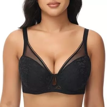 Бюстгальтер больших размеров для женщин, бюстгальтеры Push Up, сексуальный кружевной бюстгальтер, бесшовный бюстгальтер на косточках, сексуальное женское белье, чашка B-DD 38B бежевый