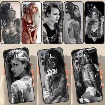Сексуальный чехол для девочек с татуировкой для OPPO A53 A53S 2020 A5 A9 A31 A52 A72 A94 A74 A54 A83 A91 A93 A16 A15, задний чехол OPPO A16