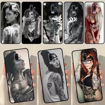 Сексуальный чехол для девочек с татуировкой для Samsung Galaxy J4 J6 Plus 2018 A6 A7 A8 A9 J8 J1 2016 A3 A5 J3 J7 J5 2017 чехол A3 2017 - A320