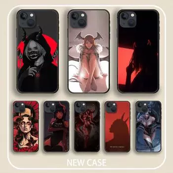 Сексуальный чехол для телефона «Дьявол» для iPhone Samsung Galaxy Redmi Xiaomi Oppo OnePlus Note SA 7 8 9 10 11 12 13 14 20 21 22 23 53 54 Pro Max Plus Ultra TPU Soft iPhone 6 or 6S