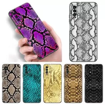 Сексуальный чехол для телефона из змеиной кожи питона для Xiaomi Redmi Note 11 10 9 8 Pro 11T 5G 10T 10S 9S 9T 9i 9C 9A 8T мягкий черный чехол из ТПУ Redmi 8