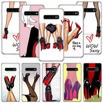 Сексуальный чехол для телефона с красной нижней частью для Samsung Galaxy A50 A70 A40 A30 A20S A10 Note 20 Ultra 10 Lite 9 8 A6 A8 Plus A7 A9 + чехол Cas Samsung A70