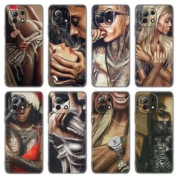 Сексуальный чехол для телефона с татуировкой для девочек для Xiaomi Mi POCO X3 NFC GT M4 M3 12 11T 10T Pro A3 11 Lite NE 5G 12X 11i F3, черный чехол Xiaomi Mi A3