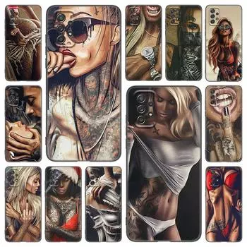 Сексуальный чехол для телефона с татуировкой для девочек для Samsung Galaxy A21 A30 A50 A52 S A13 A22 A32 A33 A53 A73 5G A11 A12 A31 A51 A70 A71 A72 Samsung A13
