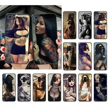 Сексуальный чехол для телефона с татуировкой для девочек для Samsung Galaxy S10 Plus S10E S6 S7 S8 S9 Plus S10lite S6